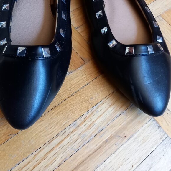Christian Siriano flat studded black ballerinas shoes, size 7.5 - Picture 12 of 12